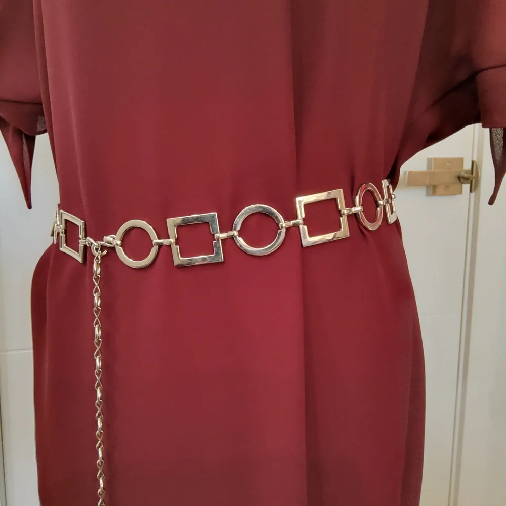 Elegant Silver Chain Belt for Women
